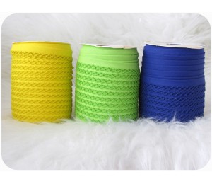 Schrägband mit Häkelborte